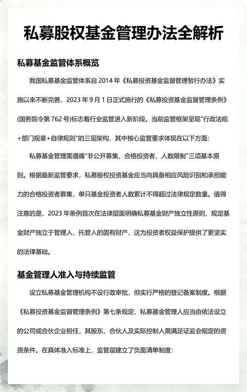 私募股權基金管理辦法全解析